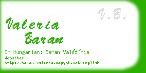 valeria baran business card